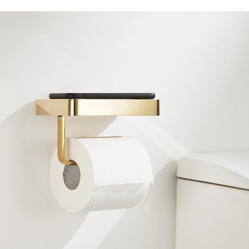 حامل الأنسجة المعدنية بلاطة الصخور منشفة ورقية تخزين الرف رفوف المنزل الحائط المرحاض حامل رفوف الحمام