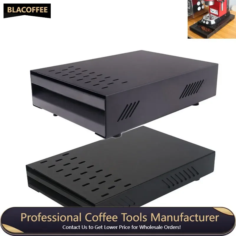 Drawer Type Coffee Machine Knock Dregs Box Stainless Steel Coffee Ground Knock Container Bucket Box Coffee Bar Storage Box