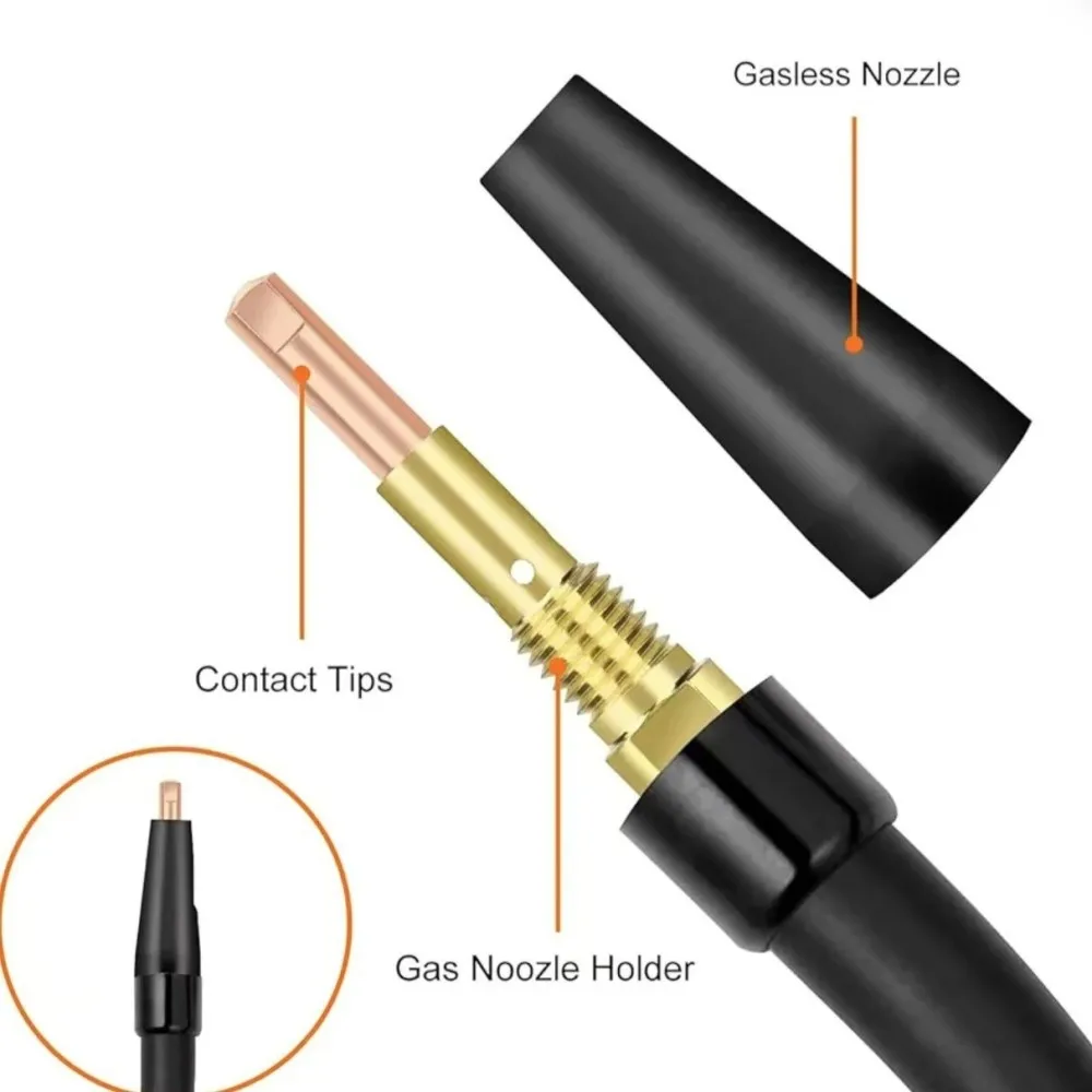 Teflon Gas Diffuser For Century FC90 Flux Core Welder Parts Replacement Welding Nozzle Set KP1939 1 Contact Tip Accessory Kit