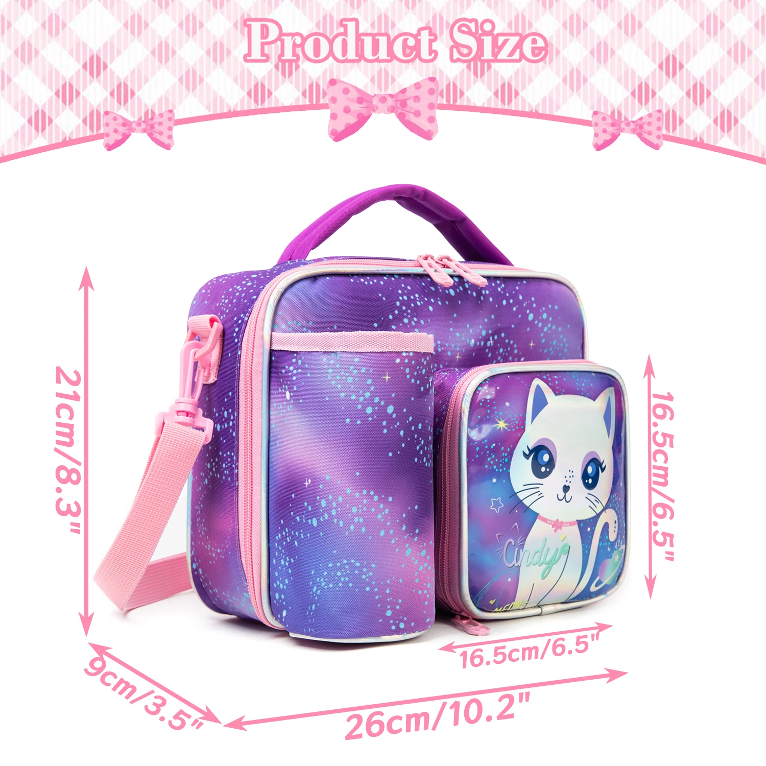 1pc New Arrival Cute Cat Style Lunch Bag For Elementary And Middle School Students And Teenagers]