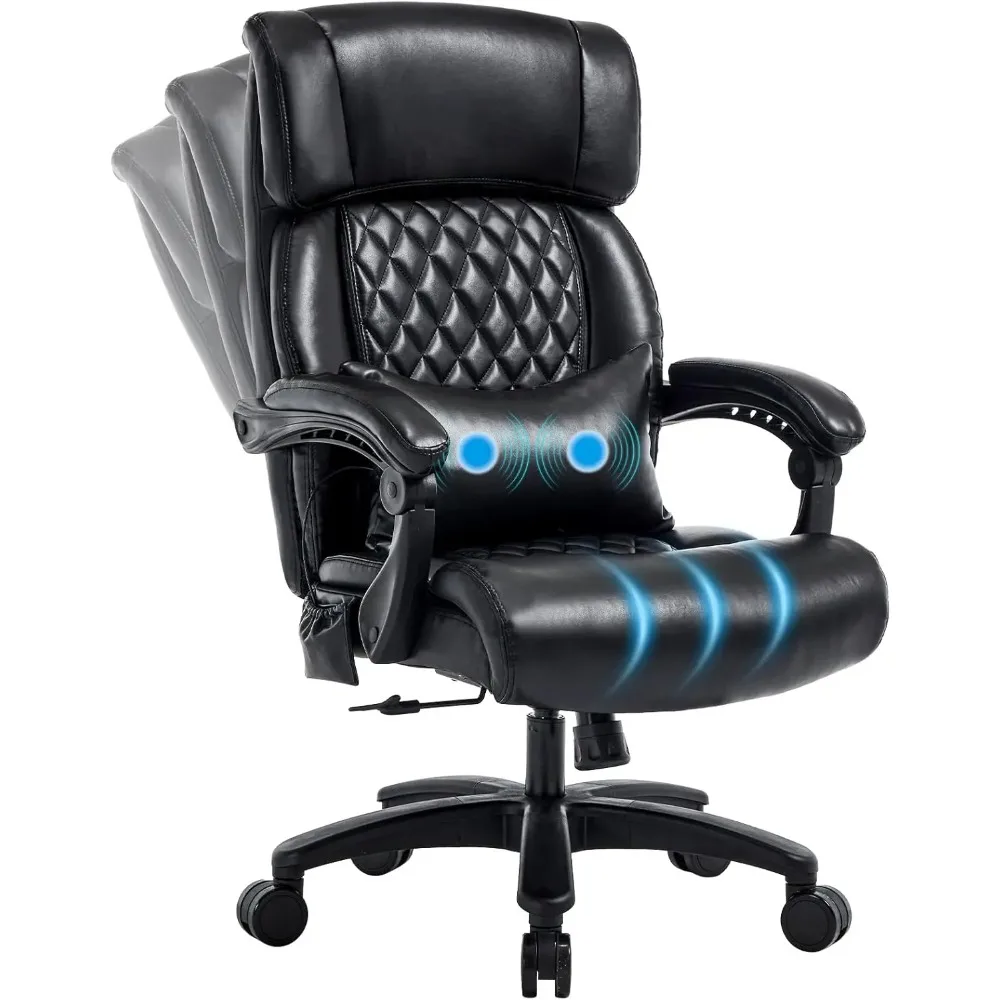 

Big and Tall Office Chair, 500LBS Heavy Duty Massage Desk Chair, Ergonomic Executive Office Chair with High Back and Lumbar Supp