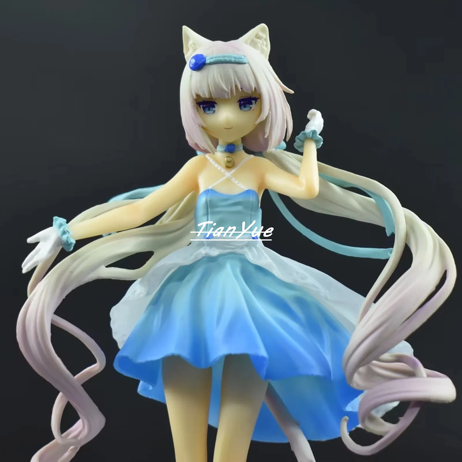 أنيمي NEKOPARA لطيف القط الشوكولاته والفانيليا مساء اللباس نموذج PVC دمية الشكل اللعب الديكور 18 سنتيمتر