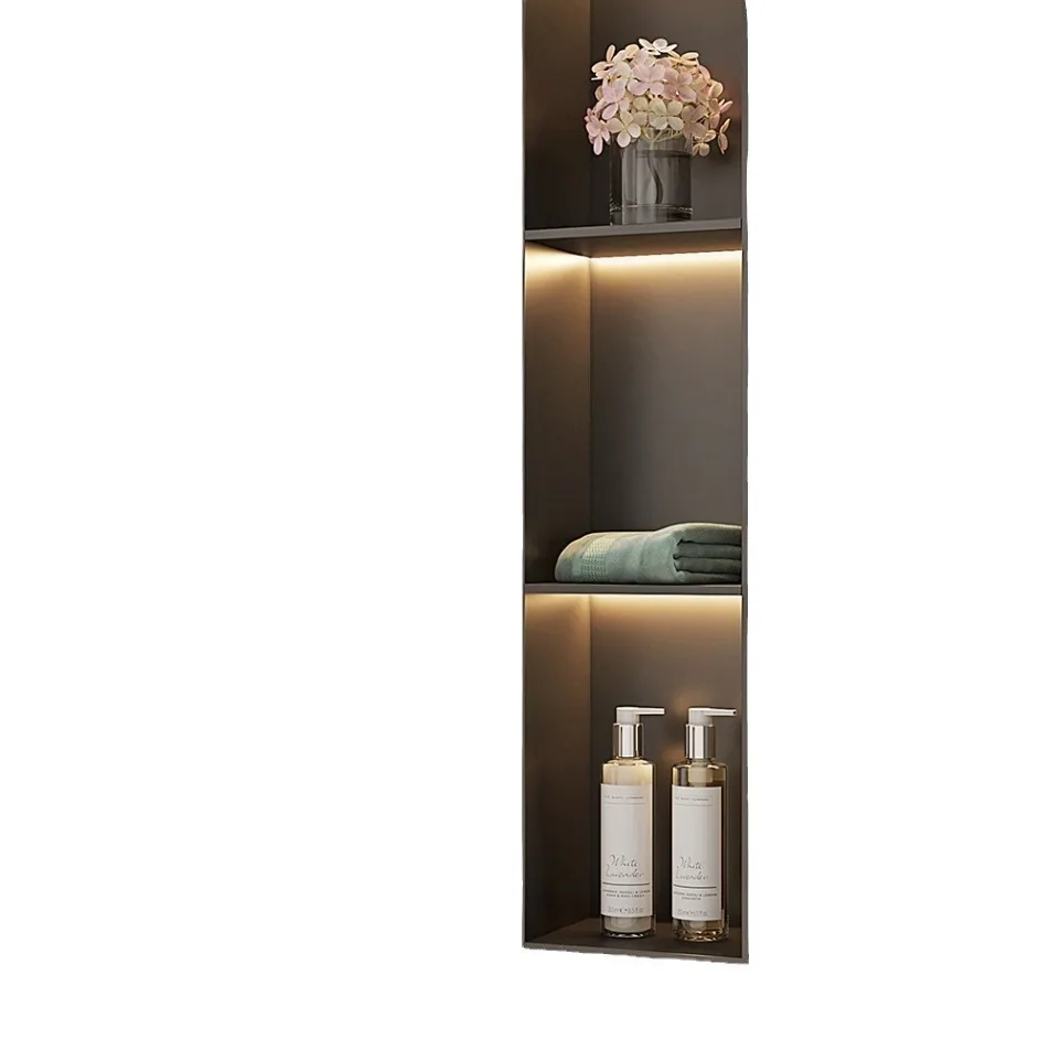 

Embedded wall-mounted steel niche rack storage display cabinet waterproof and rust-proof home multi-function