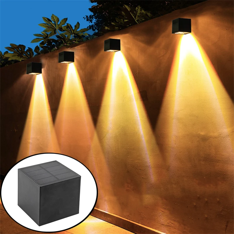 

Solar Wall Lights Outdoor IP65 Waterproof Down Lighting LED Solar Lights for Wall Porch Garden Yard Patio Fence Decor