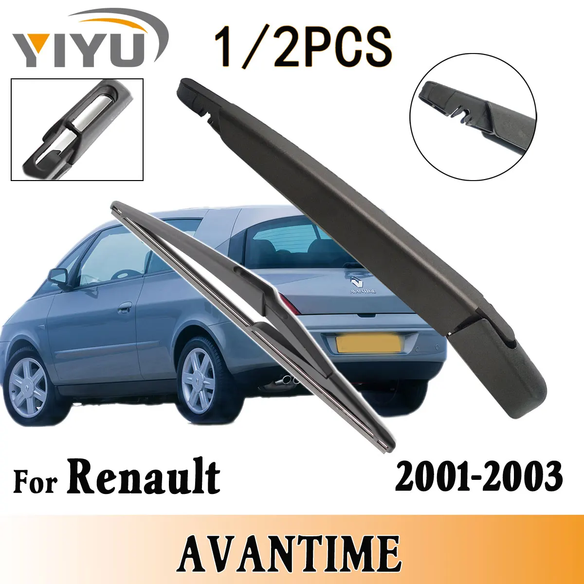 1/2 قطعة شفرة الممسحة الخلفية طقم أذرع الممسحة لرينو أفانتاييم 2001--2003 الزجاج الأمامي الخلفي مساحات الزجاج الأمامي فرش
