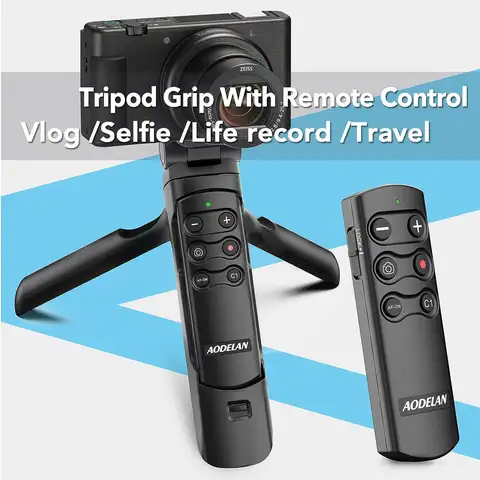 AODELAN Treppiede con impugnatura per riprese wireless per Sony con telecomando per fotocamera per Still, Video, Vlogging per Sony ZV-E10 A6700 A7IV