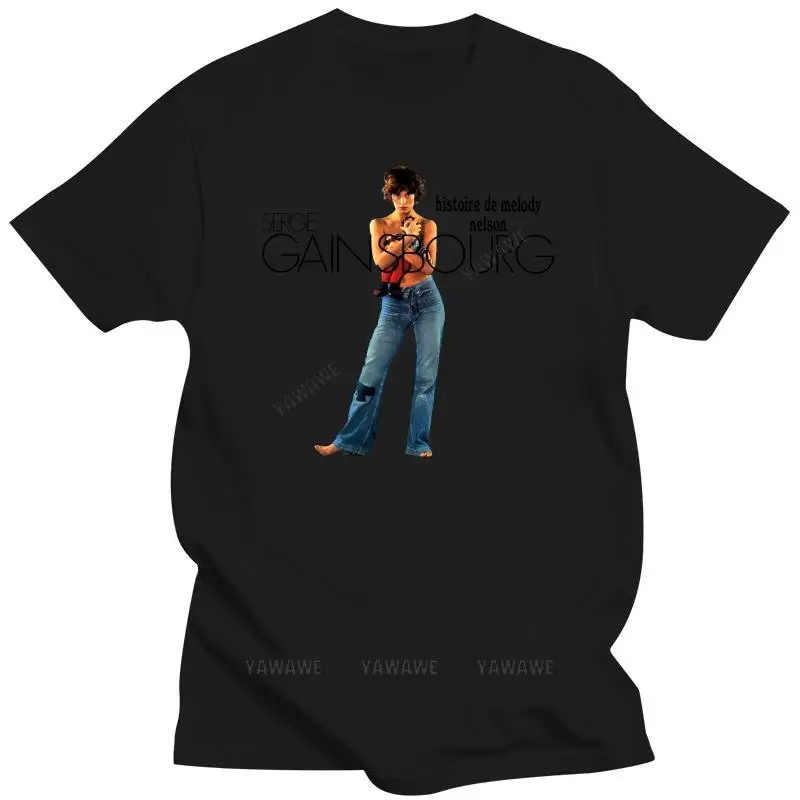 Beach man tee shirt fashion print tees Histoire De Melody Nelson Serge Gainsbourg French Album 1970S Retro male t-shirts tops