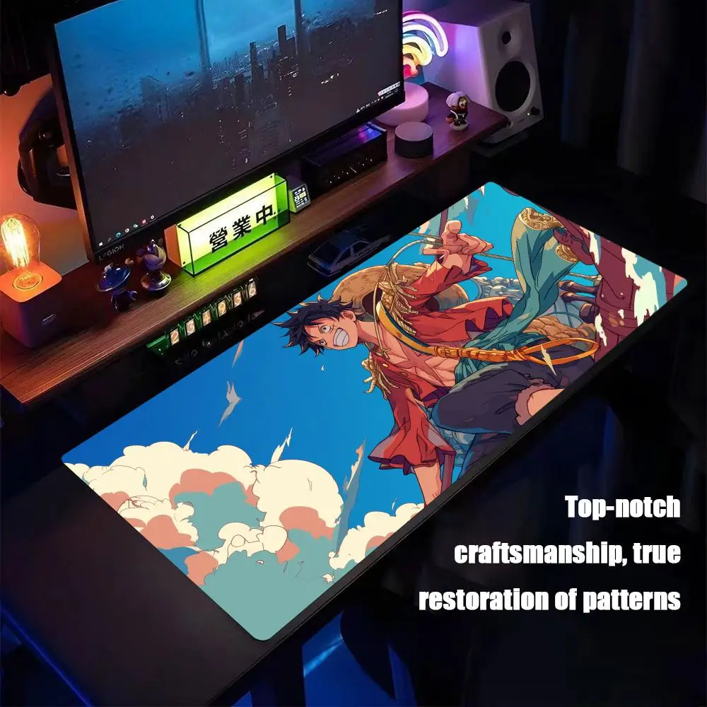 A-Anime O-One P-pieceS Mouse Pad Tapetes de Mesa Teclado, Borracha Kawai, Tapete de Mesa Antiderrapante, XXL90x40cm