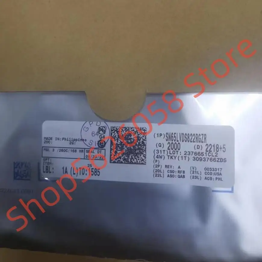 SN65LVDS822RGZR LVDS822 Receiver 378Mbps 48-Pin VQFN 5PCS/LOT Original and authentic, free shipping