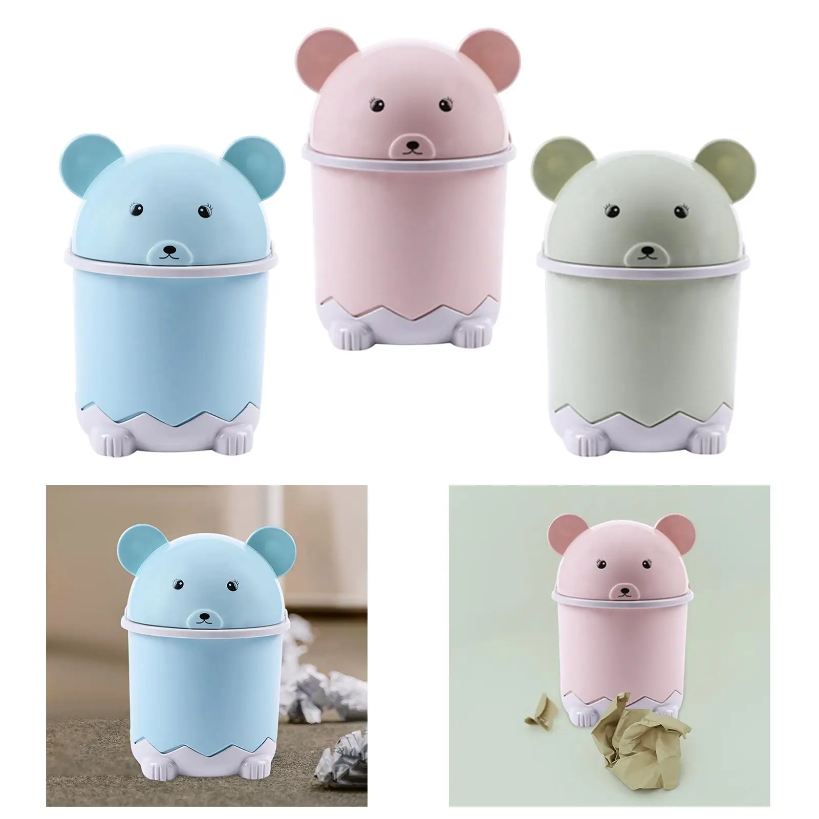 

Современный настольный мусорный бак с крышкой, офисный мусорный бак, компактный мусорный бак для журнального столика, комода, стола, дома