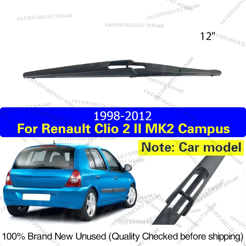 

12" Rear Windshield Windscreen Washer Wiper Blade For Renault Clio 2 II MK2 Campus 1998 - 2012 Car Accessories Accsesories