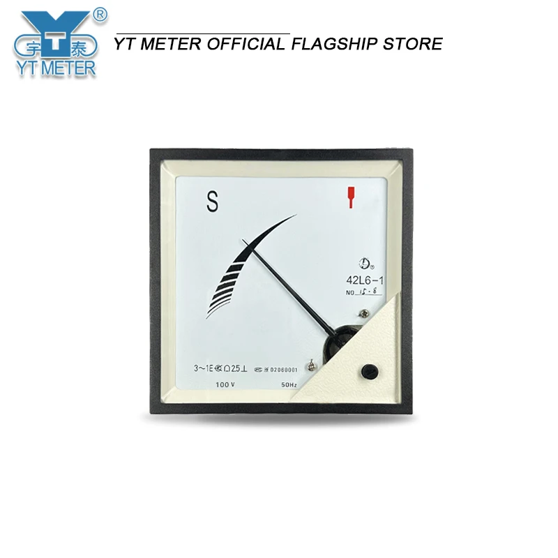 42L6 - S 380V 100V Synchronous Table Phase Sequence Table Pointer Voltmeter 3 - 1E