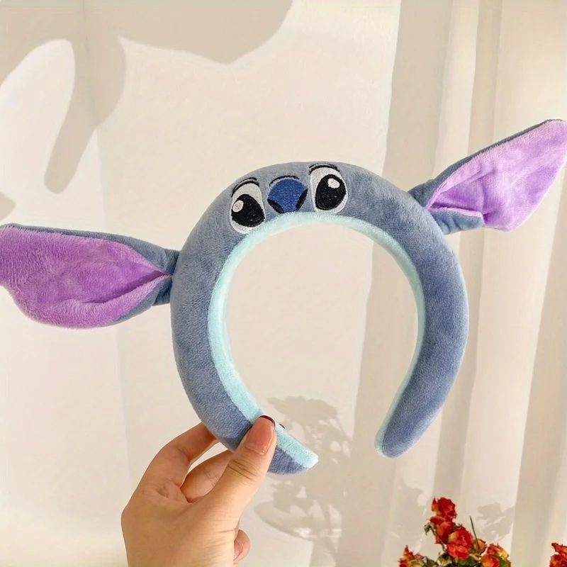 Diadema de Stich de Disney, diadema divertida de dibujos animados, diadema decorativa, diadema antideslizante de felpa, regalo para niñas, 1 ud.