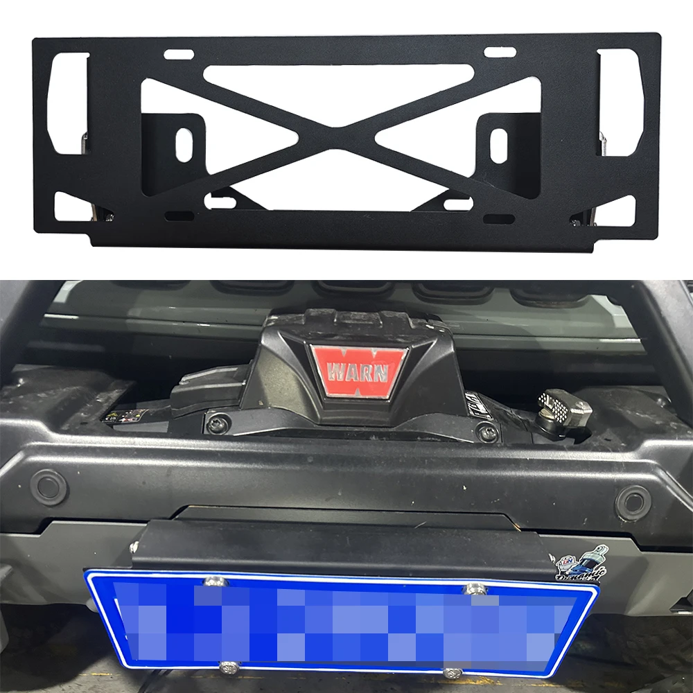 

JL1329 Кронштейн переднего номерного знака для Jeep Wrangler JL 2018+ Черная сталь