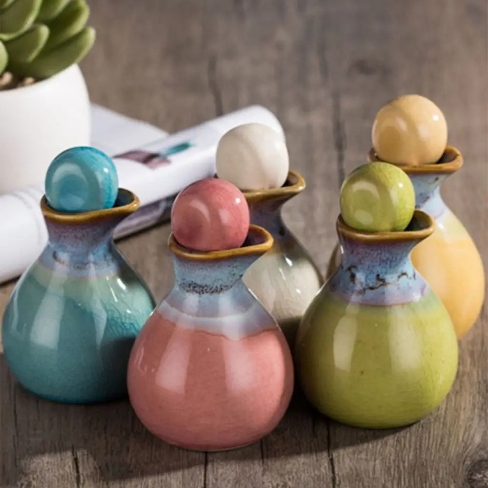Storage Jar Refillable Essential Oil Bottle Vintage Durable Cosmetic Container Mini Ceramic Duck Billed Bottle Thai Beauty Salon