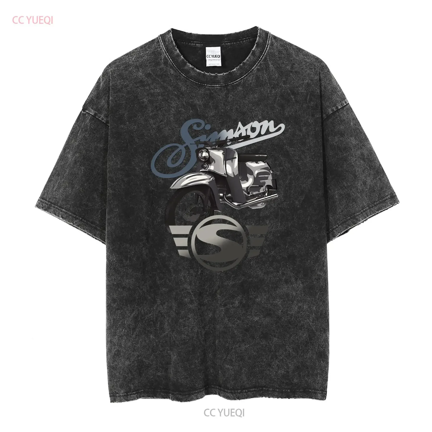 T Shirt Simson DDR Schwalbe moped IFA Motorcycle S 4XL long or short sleeves vintage Washed Top For Everyday Wear homme Soft