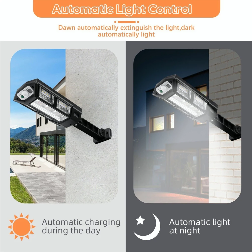 Reflector Solar Led con Control remoto, lámpara de calle de seguridad para exteriores, 2400w, 3 modos de iluminación, Sensor de movimiento