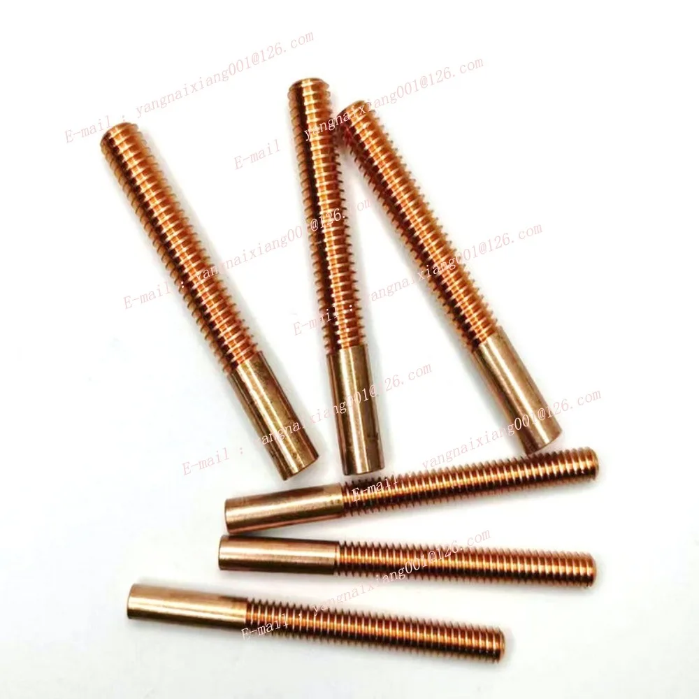 Pure Copper Tapping Electrodes for Spark EDM Thread Electrode Discharge Red Copper Screw Tooth Metric Size M1-M36