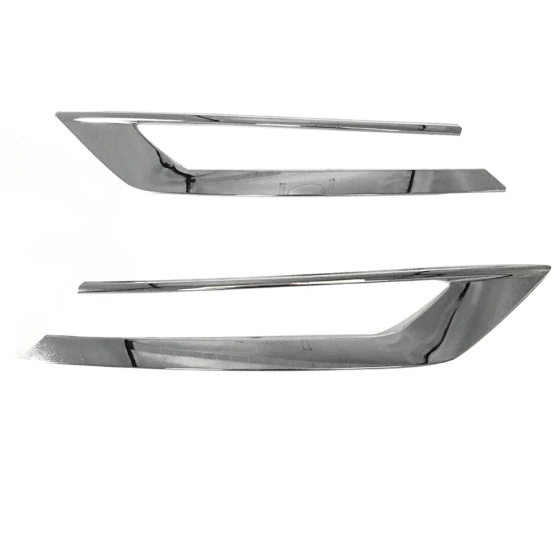 

M93K-1Pair Car Front Lower Bumper Chrome Trim Strip Cover 31663515 31663514 For Volvo XC90 2019-2022 31663539 31663540