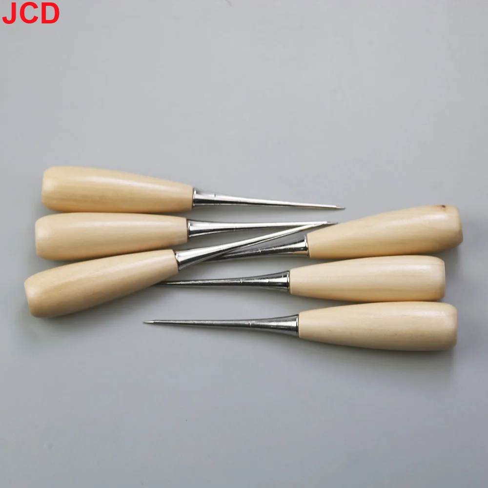 2pcs Thousand Pieces Of Awl With Solid Wood Handle DIY Sewing Accessories, Use Awl To Poke And Poke Tools, Punch And Drill Holes