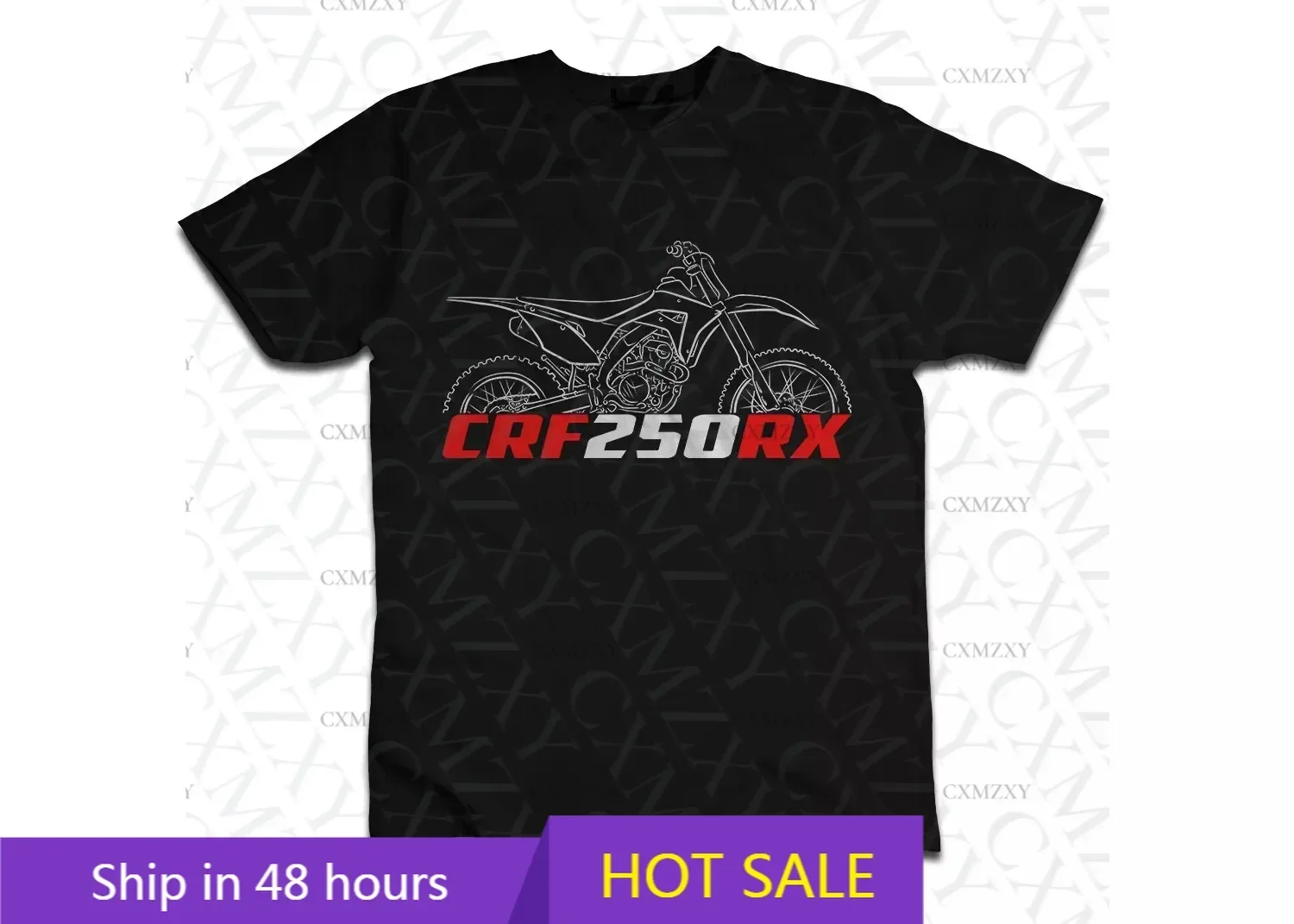 

Men T Shirt Casual Hondas CRF250RX 2019- - Motorcycle T-Shirt for Riders Graphic Summer Short Sleeves 100% Cotton S-3XL