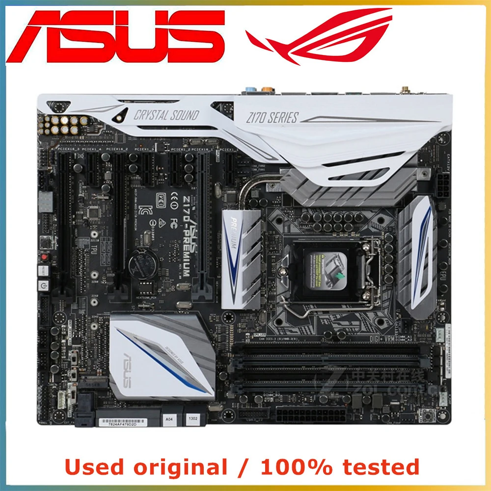 

For ASUS Z170-PREMIUM Computer Motherboard LGA 1151 DDR4 64G For Intel Z170 Desktop Mainboard M.2 NVME PCI-E 3.0 X16