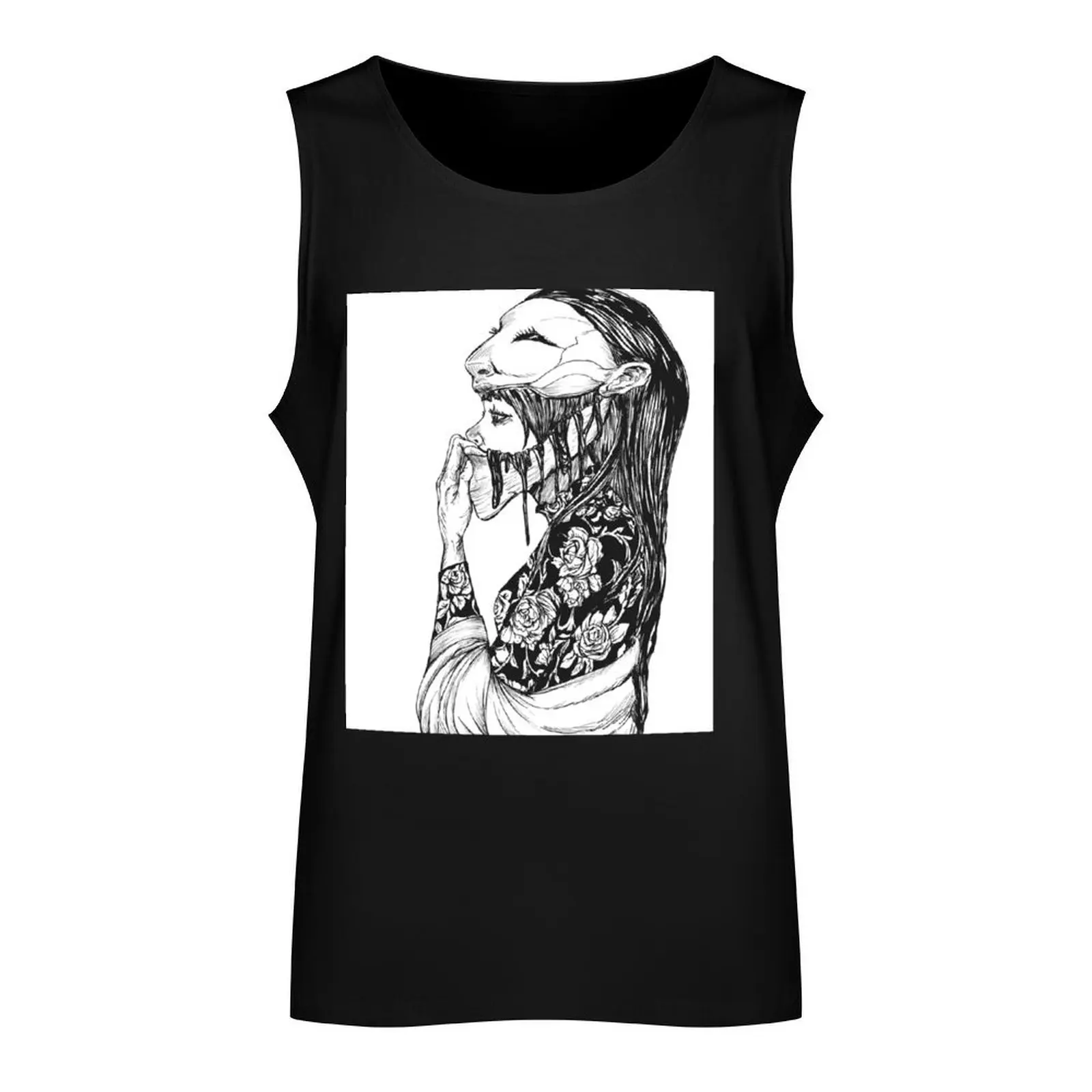 Kuchisake-Onna/Slit-Mouthed Woman Tank Top Vest male Men's clothes Male clothes