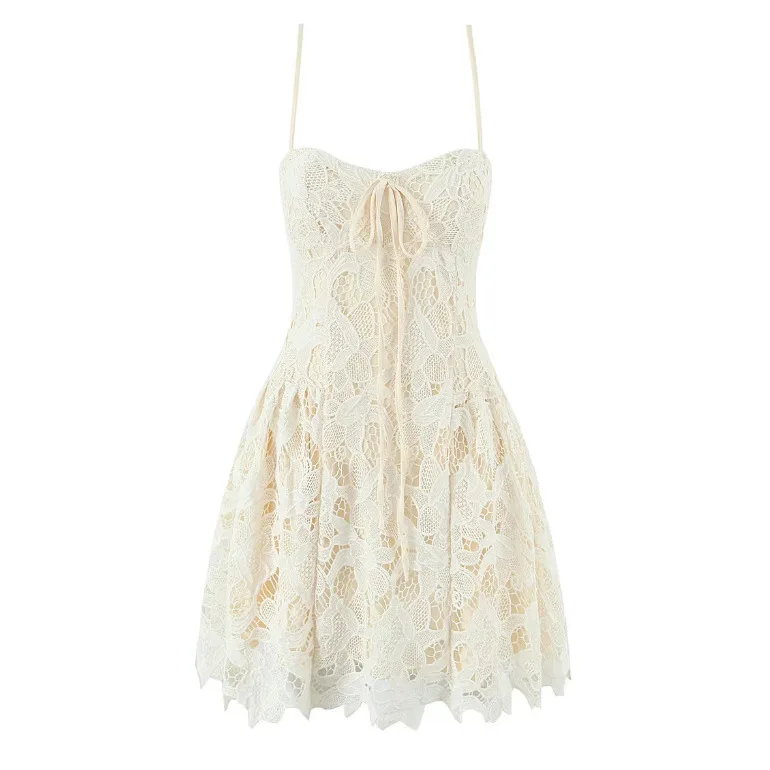 

Women Sleeveless Cami Slip Coco Lace Sleeveless Mini Dress