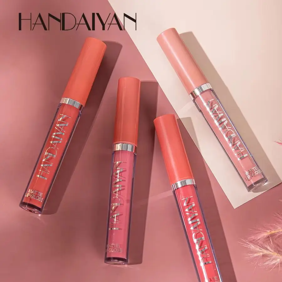 Lápiz labial líquido mate, brillo de labios suave y sedoso, resistente al agua, lápiz labial suave de larga duración, crema para labios, cosméticos, pluma de maquillaje