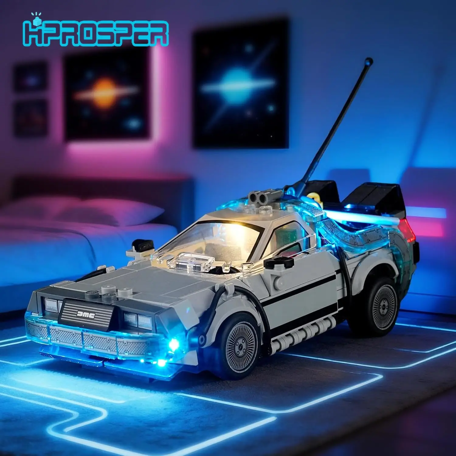 HPROSPER 5V LED Light (No Model) for Lego 77256 Speed Champions Time Machine from Back to The Future Decorative Lamp