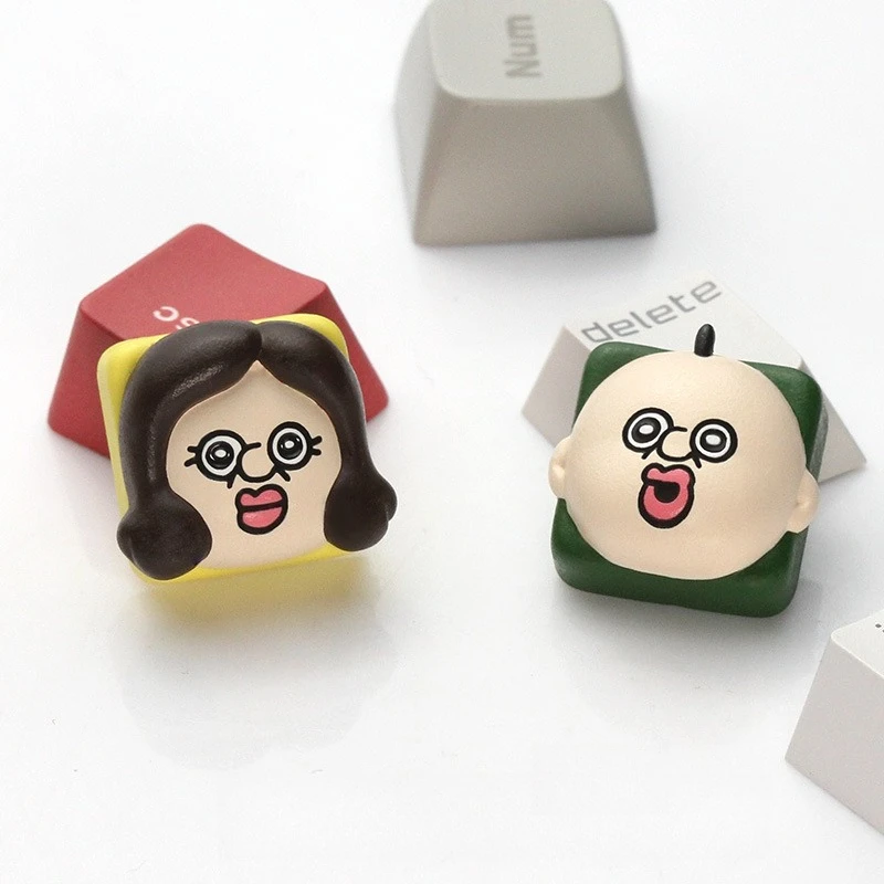 

Cartoon ‌Bobby‌ and ‌Yuzu‌ Keyboard Cap Personalized Art Design Keyboard Keycap Decorations for Boys and Girls Holiday Gifts