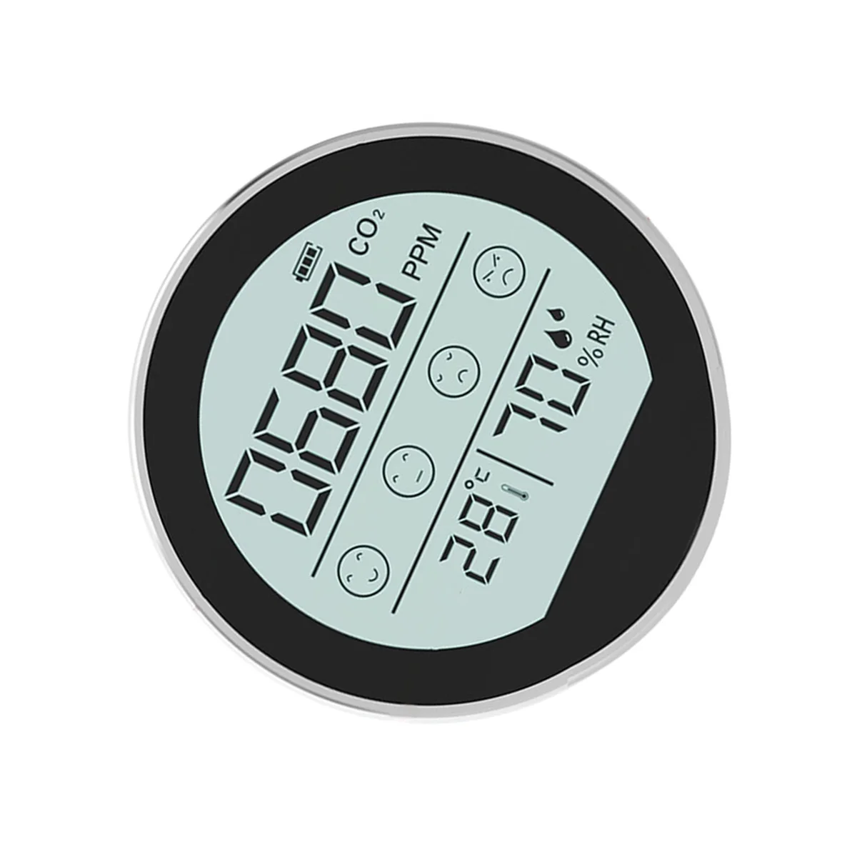 ABAC-مراقبة جودة الهواء CO2 متر كاشف ثاني أكسيد الكربون كشف درجة الحرارة والرطوبة للمنزل والمكتب والسيارة