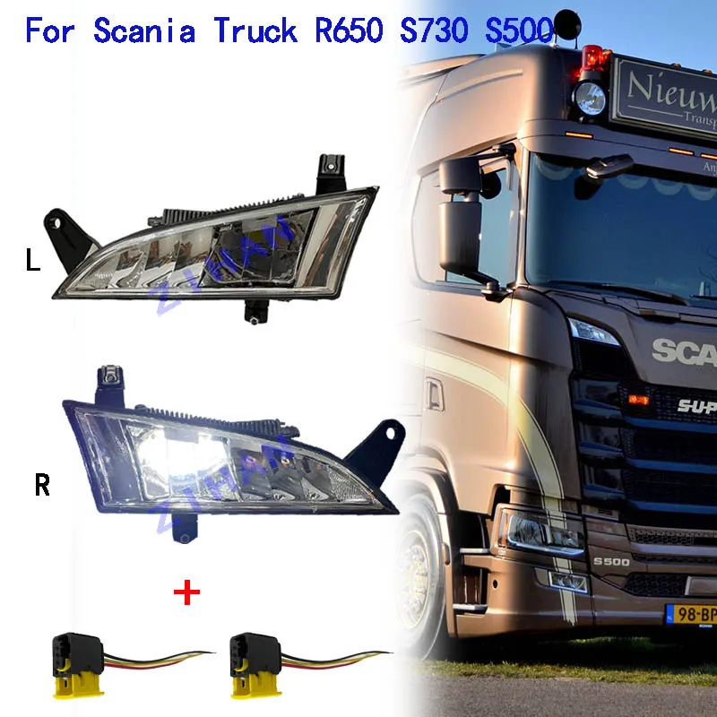 1 PCS FRONT LED LAMP FOR SCANIA L P G R S SERIES LED FRONT SPOT LAMP LEFT RIGHT  2552712 2552711