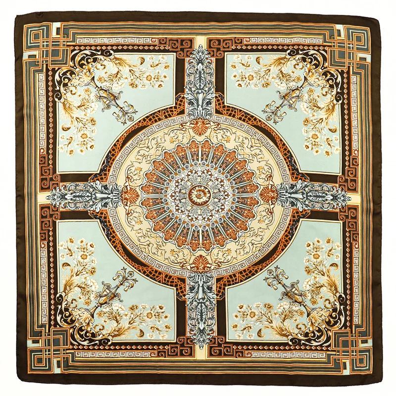 

70cm Silk Square Scarf Women Minimalism Satin Bandana Print Hijab Head Band Fashion Lady Hair Shawl Wrap Female Neckerchief