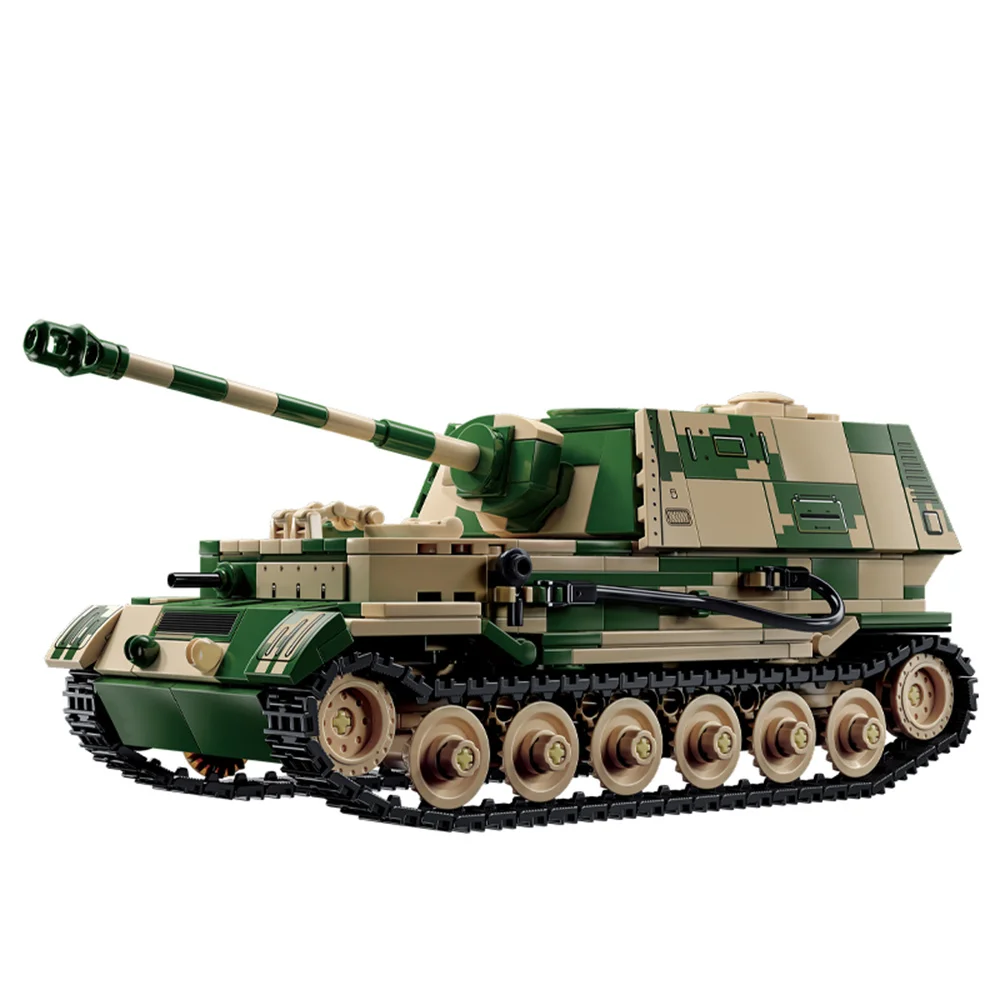 WW2 Military Army Soldiers World War 2 Jagdpanzer TIGER/P Tank Destroyer Building Blocks Bricks Children's DIY Toys Gift