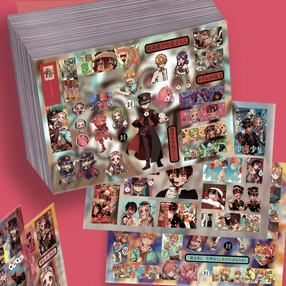 New 8Sheets Cartoon Toilet Bound Hanako Kun Anime Stickers Toys Cute Skateboard Bike Laptop Phone DIY Graffiti Sticker