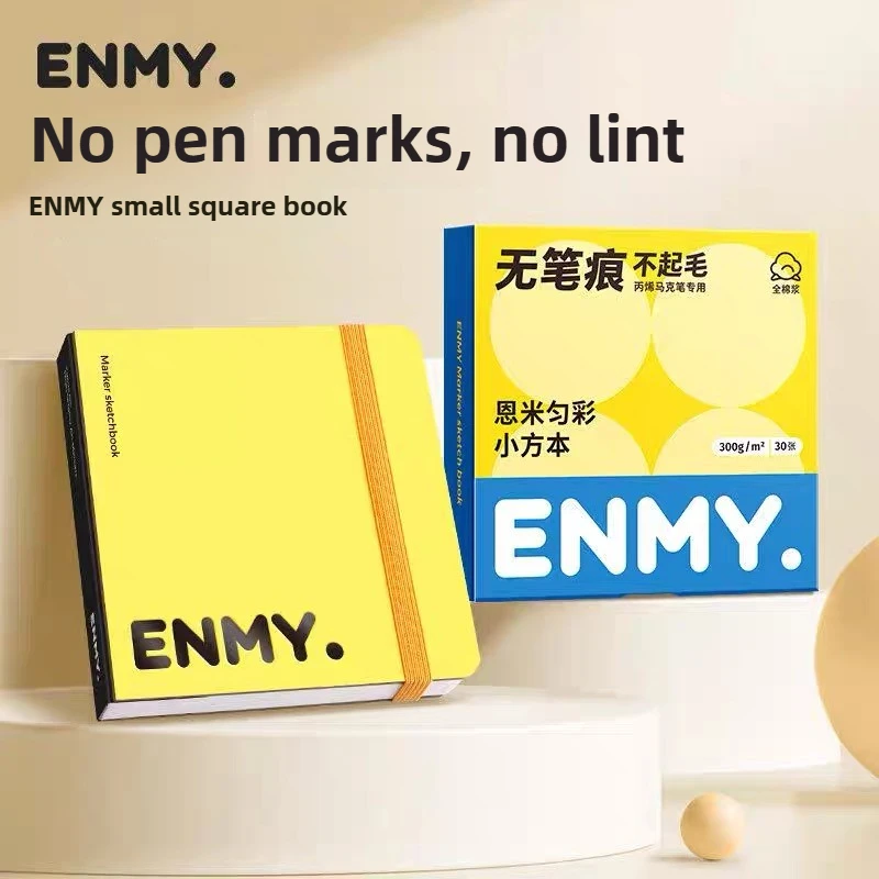 ENMY 300g/㎡ Acrylic Marker Drawing Notebooks Paper No Bleed Art Paper Cotton Fiber Watercolor Paper for Office School Supplies