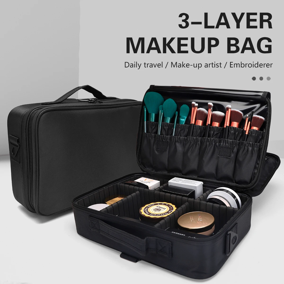 

Makeup Box Tools Bag Scissor Comb Hair Salon Makeup Artist Large Capacity Storage Pouch Haircut Hand Box Case Suitcase Organizer