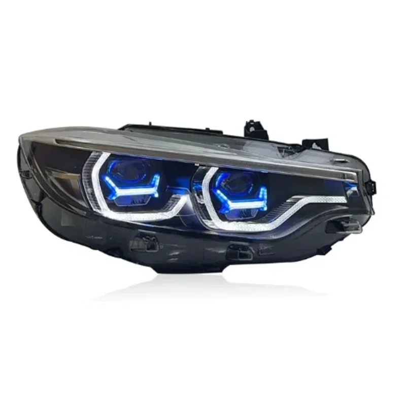 

For 2010-2014 LED Auto Headlights Assembly 100W 12V Double U Projector Lens 6000k Color Upgrade for Front Lamps Car