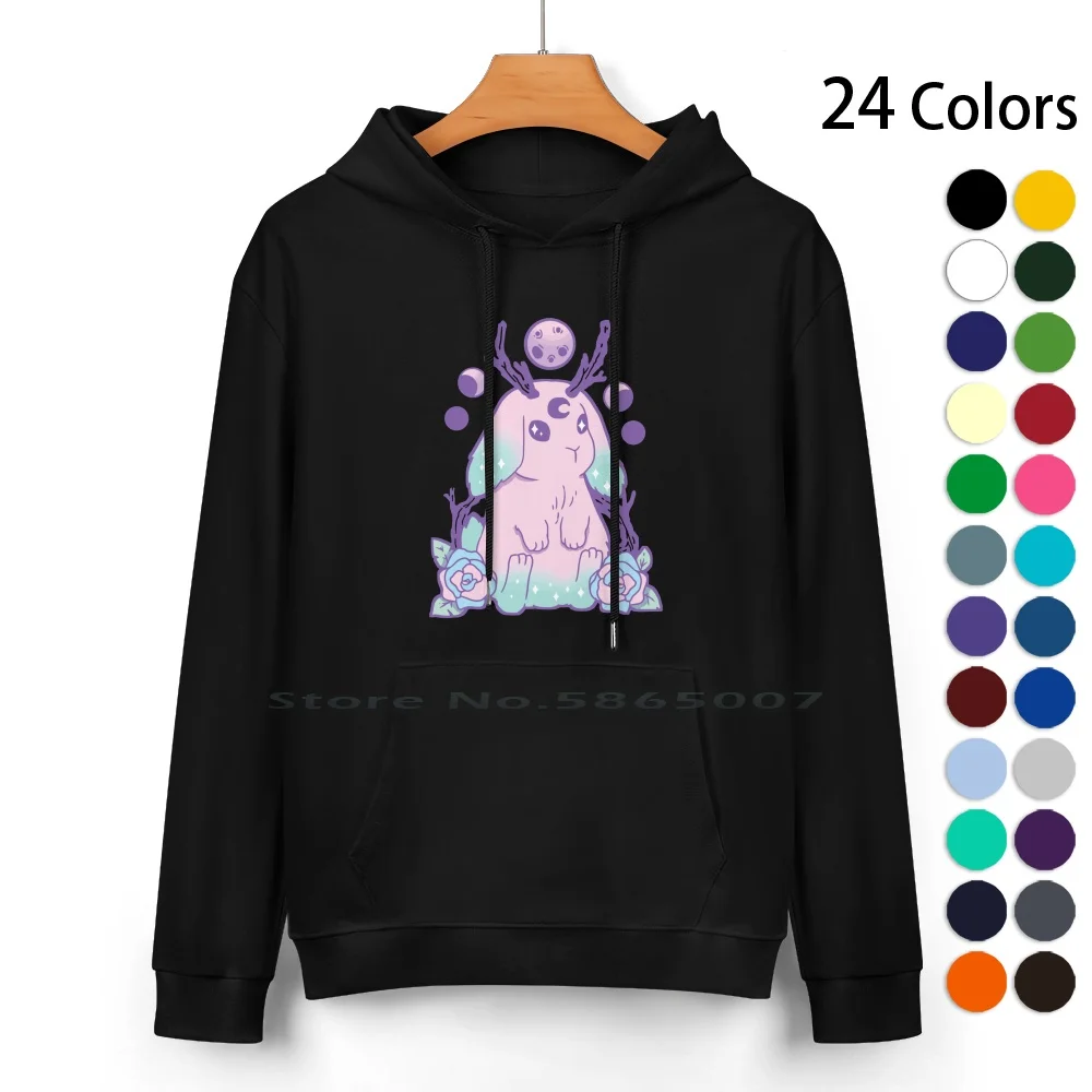 Satanic Pure Cotton Hoodie Sweater 24 Colors Pastel Goth Satanic Cute Kawaii 100% Cotton Hooded Sweatshirt For Women Men Unisex