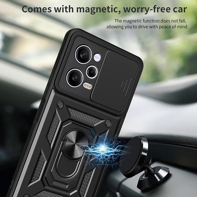 Shockproof Armor Case For Xiaomi Redmi Note8 Pro Car Holder Phone Cover For Redmi Note 8 Camera Lens Protection image 3