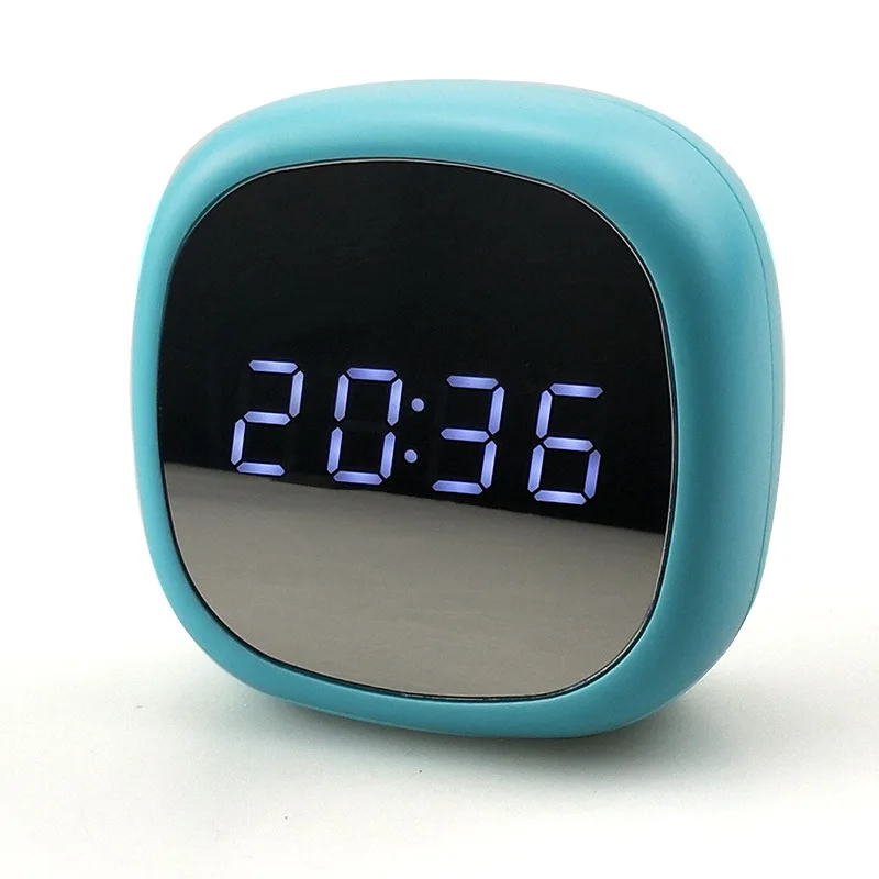 New creative multi-functional mirror alarm clock led makeup mirror electronic clock dual-use power supply mirror clock 0708L