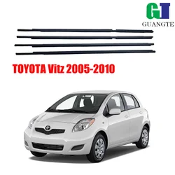 4 Pcs Outer Door Glass Weatherstrip Moulding Compatible with Yaris 2005-2011 Vitz 2005-2010 68160-52110 68210-52110