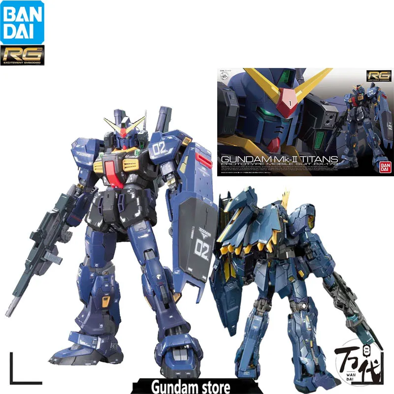 

Bandai Original box GUNDAM Anime Model RG 1/144 RX-178 GUNDAM MK-2 TITANS Action Figure Assembly Model Toys Gifts for Children