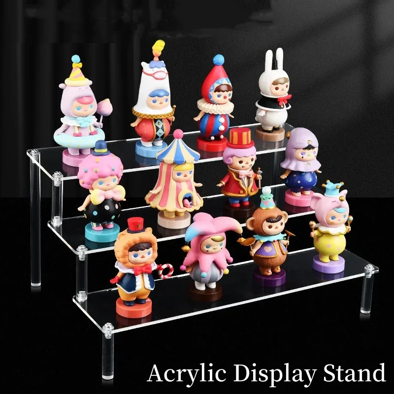 3-1Layer Transparent Display Stand Multi-functional Acrylic Display Stand Cosmetics Perfume Frame Cupcakes Toy Mold Storage Rack