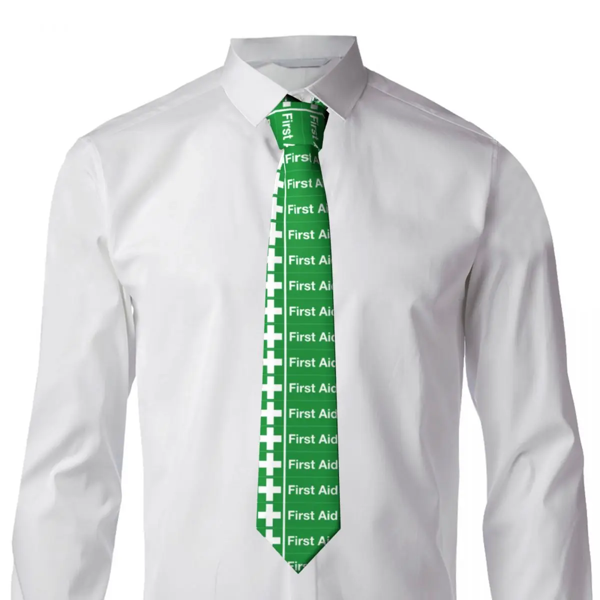 Classic First Aid Emergency Medicine Tie for Wedding Personalized Men Doctor Nurse Neckties