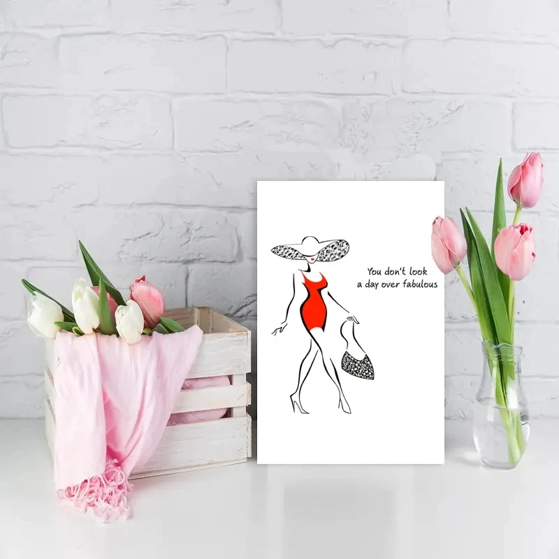 1 fun birthday card, creative beauty birthday card, the best gift for friends and family.