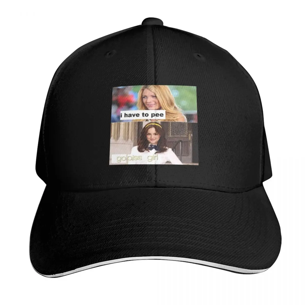 i have to pee go piss girl Baseball Cap Streetwear Hip Hop Trendy Vintage Retro Embroidered Lightweight Packable