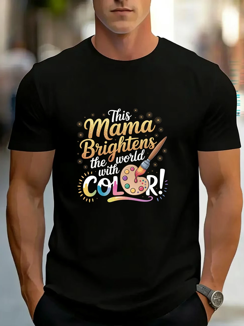 Men's Short-Sleeved T-Shirt with Skull and Cigar Design, Trendy Font, Star Embellishments, Unisex Couple Style, Pure Cotton