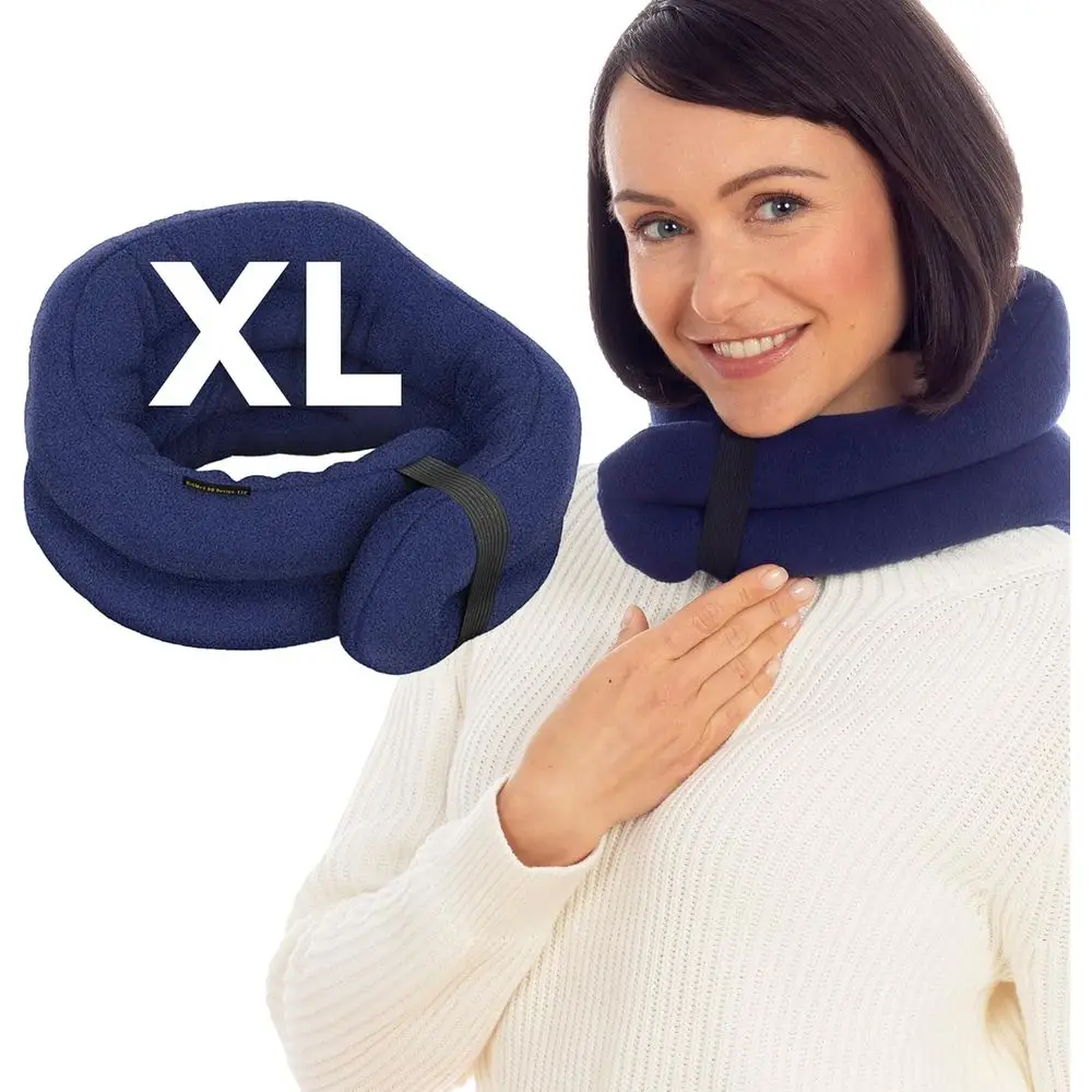 

Extra-Long Microwave Neck & Shoulder Heating Pad with Flaxseed, Navy, 30, Hands-Free, Weighted Moist Hot/Cold Therapy